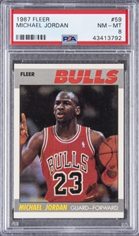 1987-88 Fleer #59 Michael Jordan - PSA NM-MT 8 